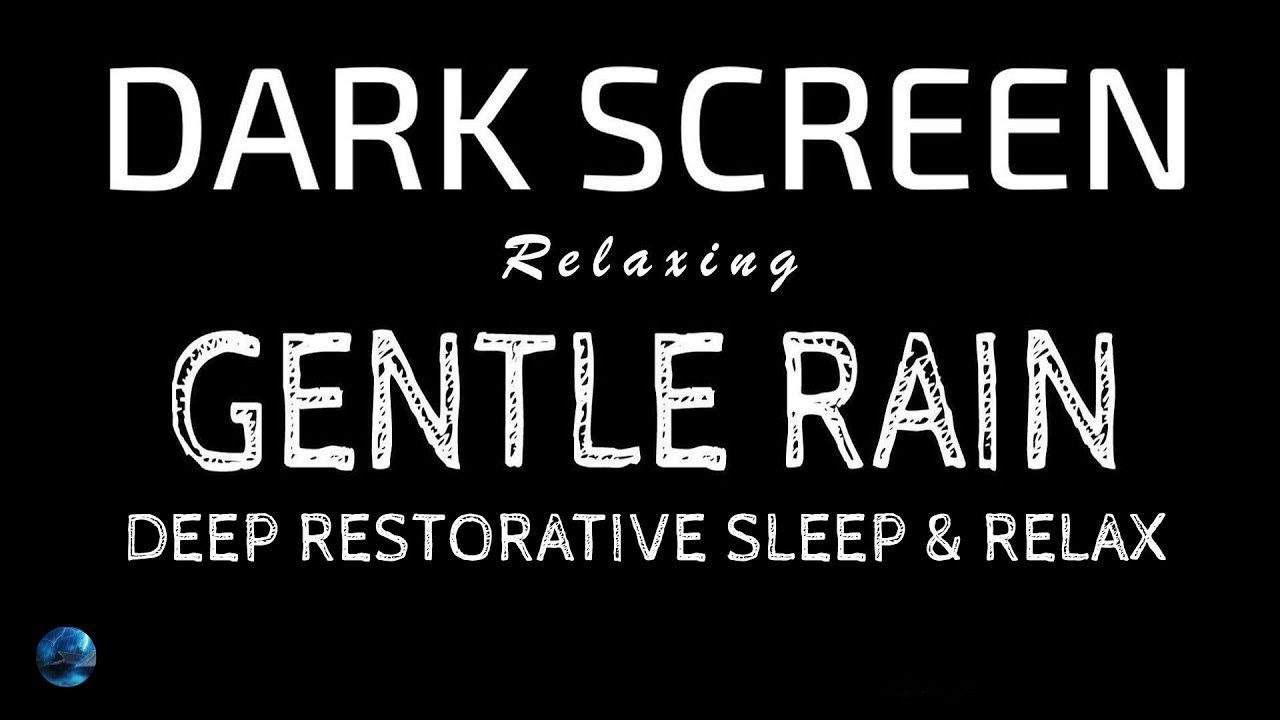 RAIN Sounds for Sleeping BLACK SCREEN / Rain NO THUNDER / Calm Rain for Sleep, Study