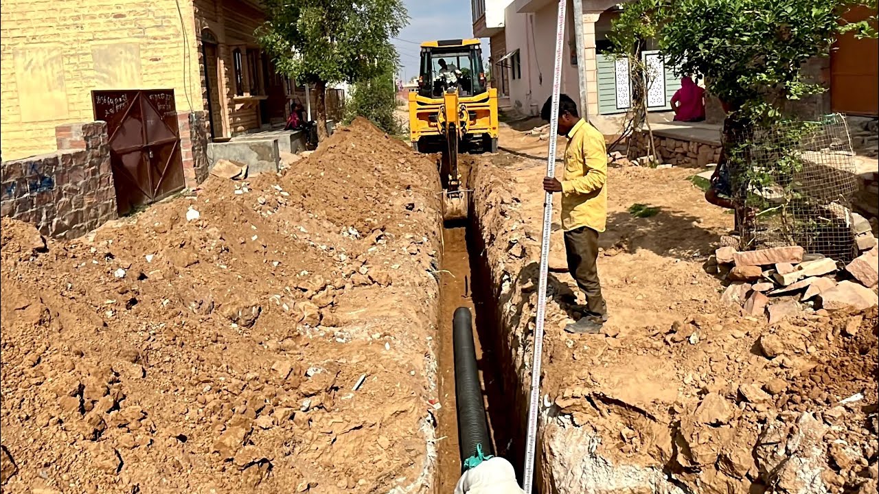 #jcb #jcbvideo  Pipeline work from JCB 3Dx Backhoe
