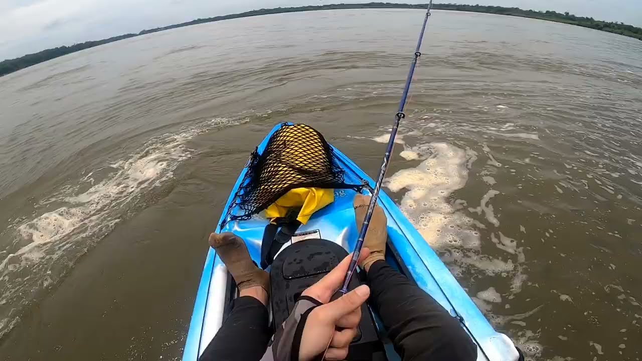 PESCA EN KAYAK CON SEÑUELOS DE BAITCASTING - DESCENSO DE 15 KM. RIO PARANA CORRIENTES