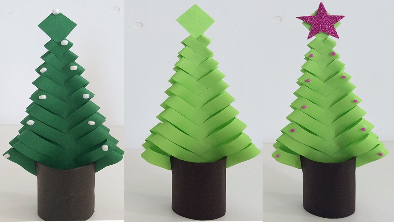ARBOLITO NAVIDEÑO DE PAPEL. PAPER CHRISTMAS TREE. DECORACIONES NAVIDEÑAS. CHRISTMAS DECORATIONS.