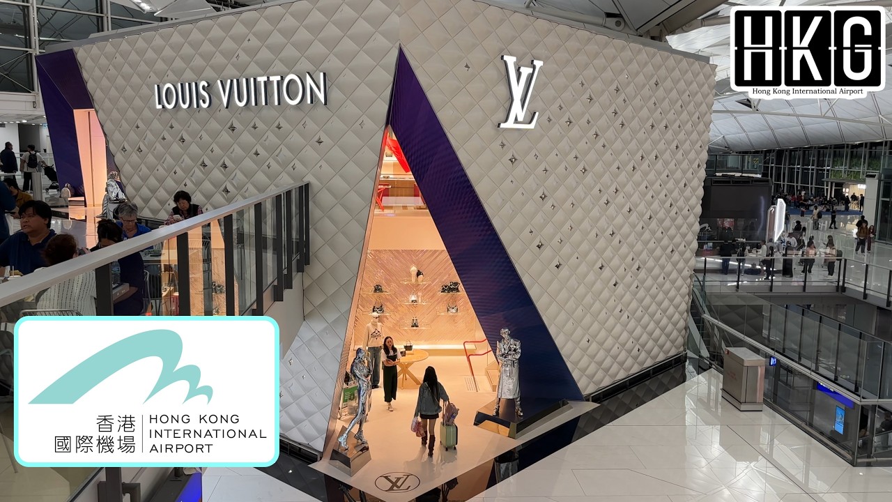 Inside Hong Kong International Airport Terminal | Designer Stores, Food Court & HKG Duty Free Tour