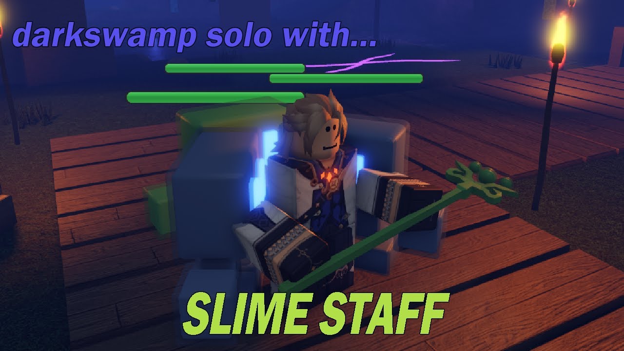 Alstigar Darkswamp solo with Slime staff - Wave Defense: OVERDRIVE!