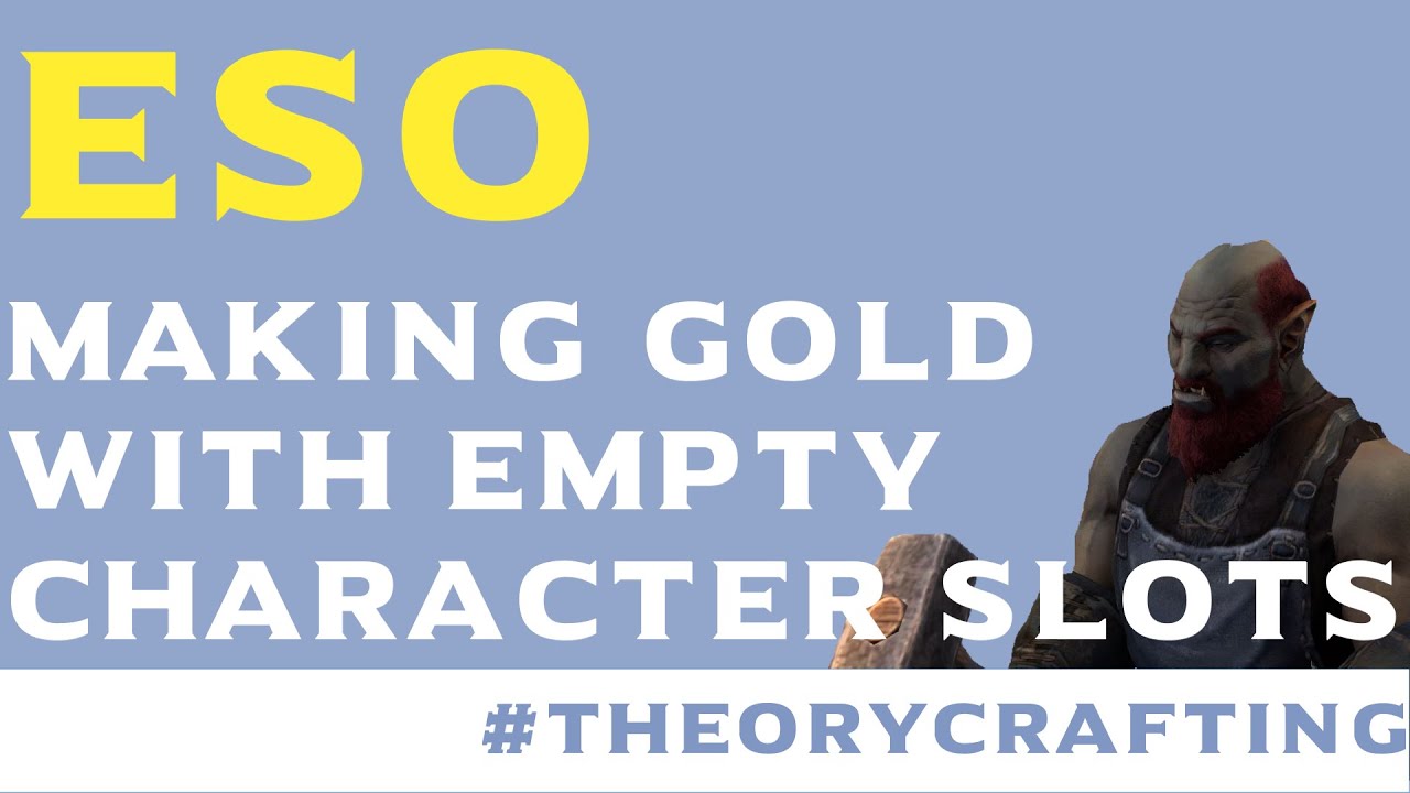 ESO Making gold with Unused Characters: Crafting Minions? (TheoryCRAFTING Ep. 04)