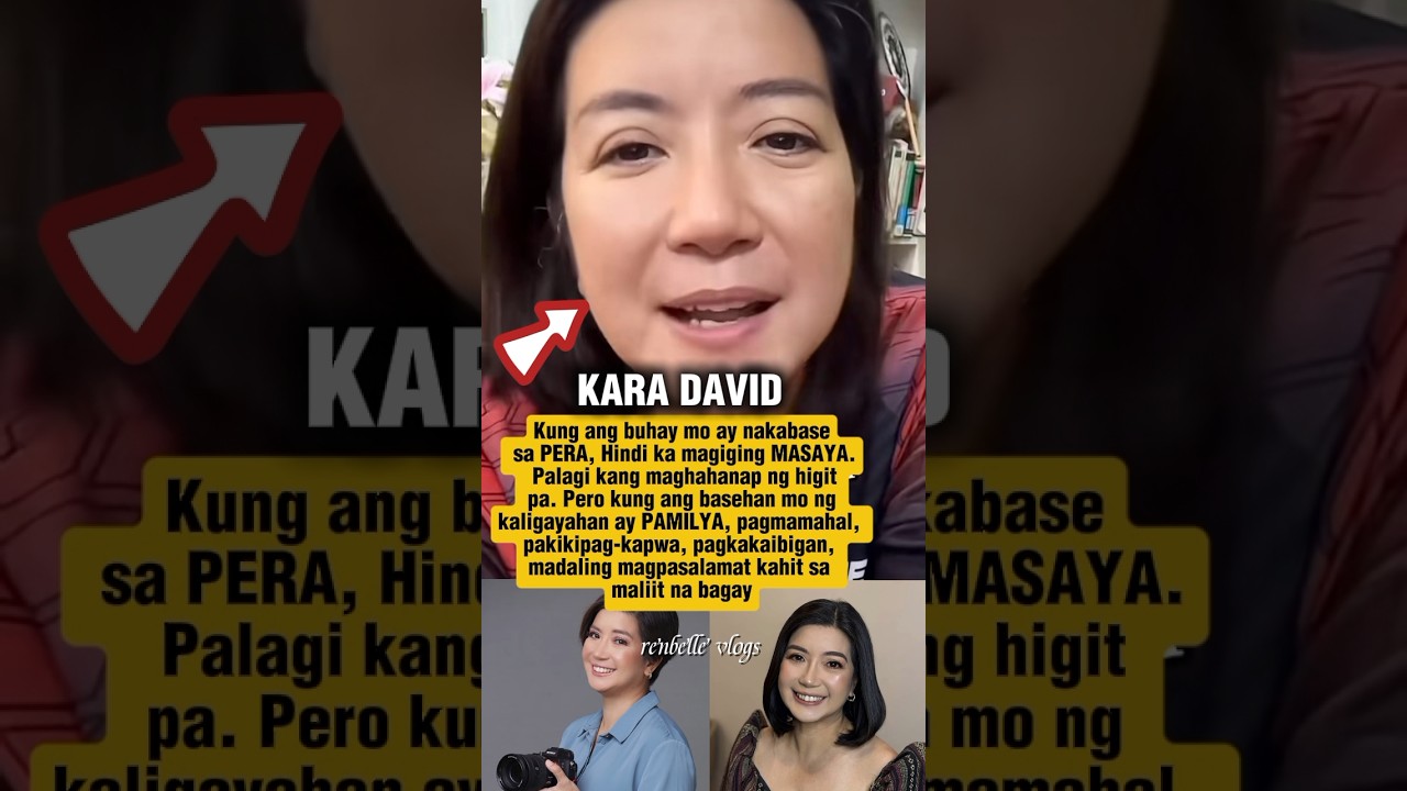 KARA DAVID: Kung ang buhay mo ay nakabase sa pera, Hindi ka magiging masaya! #shorts