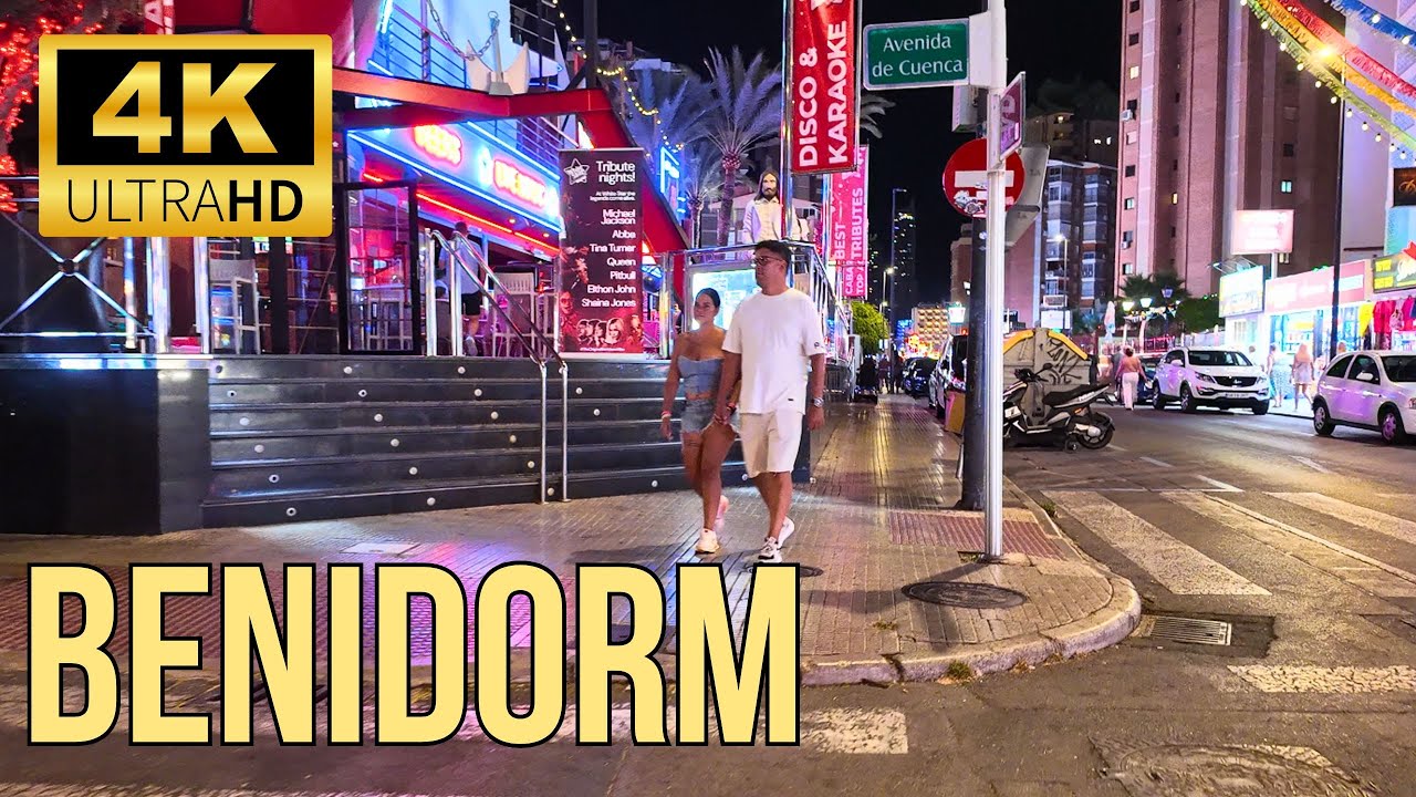 Benidorm at Night Is INSANE! 😱 Crowds, Lights & Party Vibes 4K