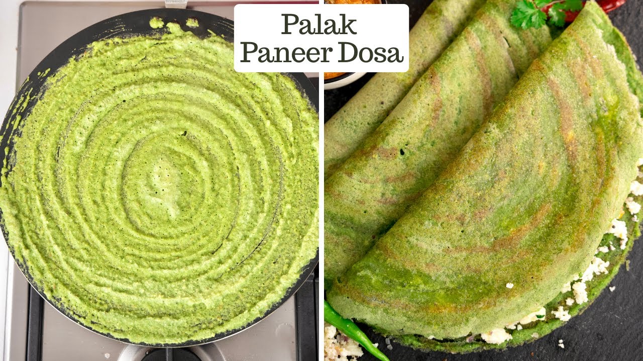 रोज़ का नाश्ता | Instant Palak Paneer Dosa | Onion Tomato Chutney | Paneer Stuffing Chef Kunal Kapur