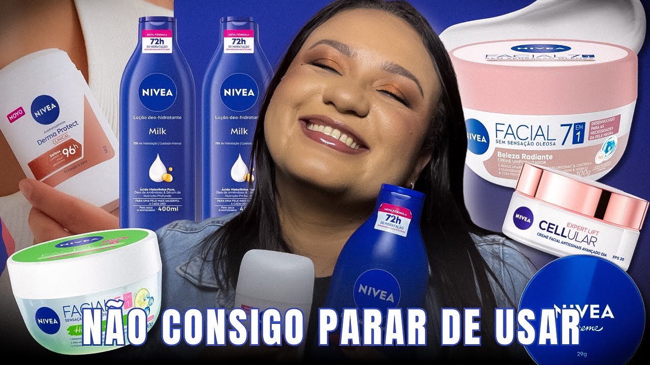 MEUS PRODUTOS FAVORITOS DA NIVEA 💙 Skincare que Eu Sempre Compro! Vale a Pena?