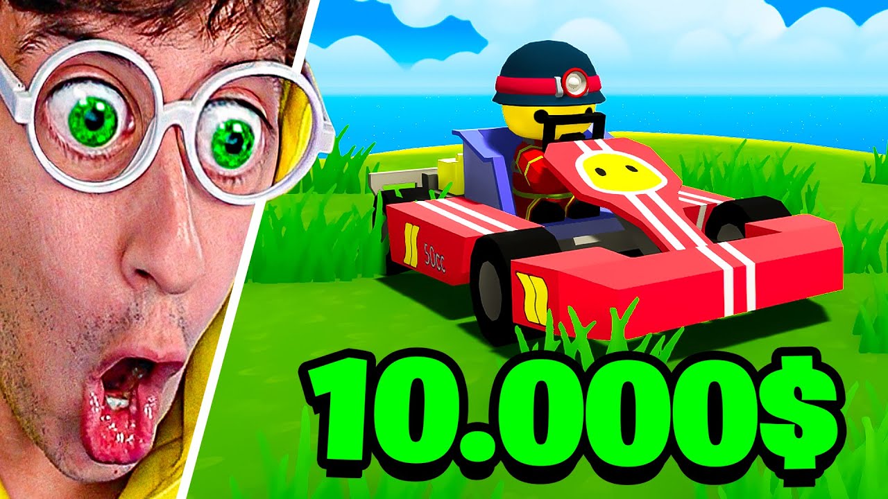 Carrera Mario Kart por 10.000$ 🤑🔥!! (4 desconocidos 😈) - Wobbly Life #215