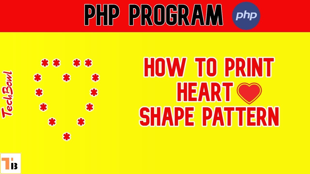 PHP Pattern Program - Printing Stars in Heart ❤️ Shape | star pattern in php