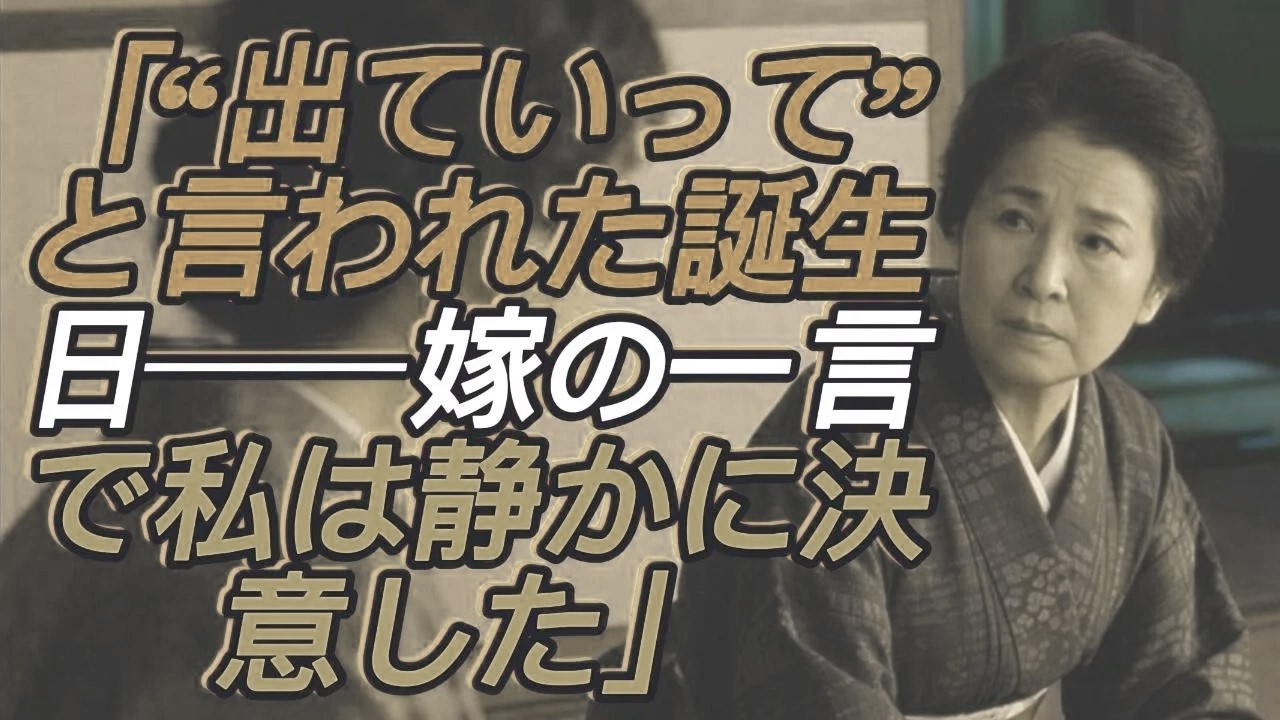 「“誕生日に出ていけ”と告げた嫁──その一言で、私は静かに“家族の縁を断つ”決意をした」p2