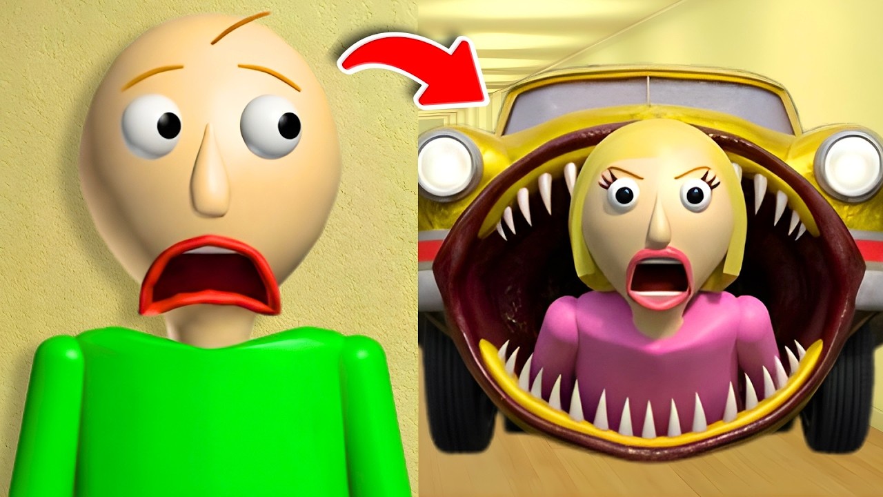 CAR EATER TRAPPED BALDI FAMILY WITH NOWHERE TO RUN&hellip; AND NOBODY CAN SAVE THEM! (Gmod)