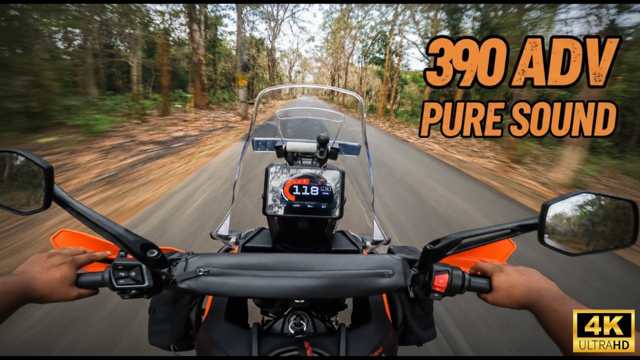 KTM Adventure 390 X plus (2025). | Evening ride. | Pure sound.