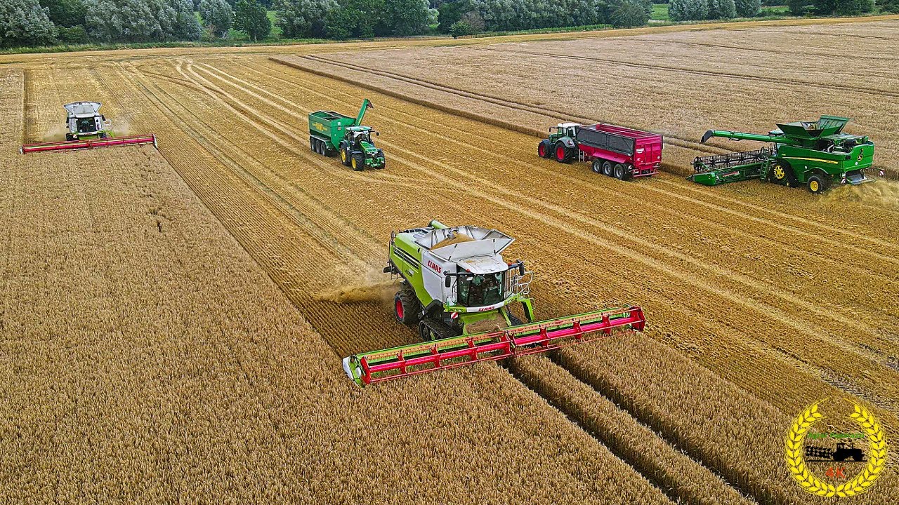 Getreideernte 2020 / 2 x Claas Lexion 780 / John Deere S790i und 8400R / HAWE ÜLW / Grain Harvest