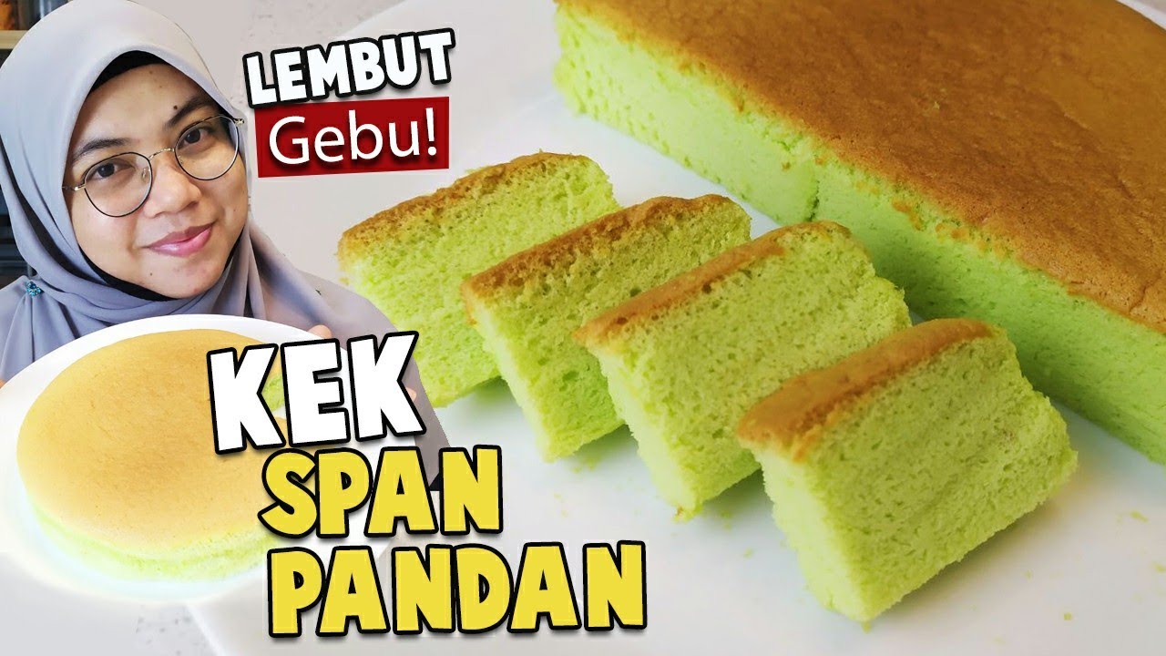 Kek Span Pandan Gebu | Senang Dan Sedap