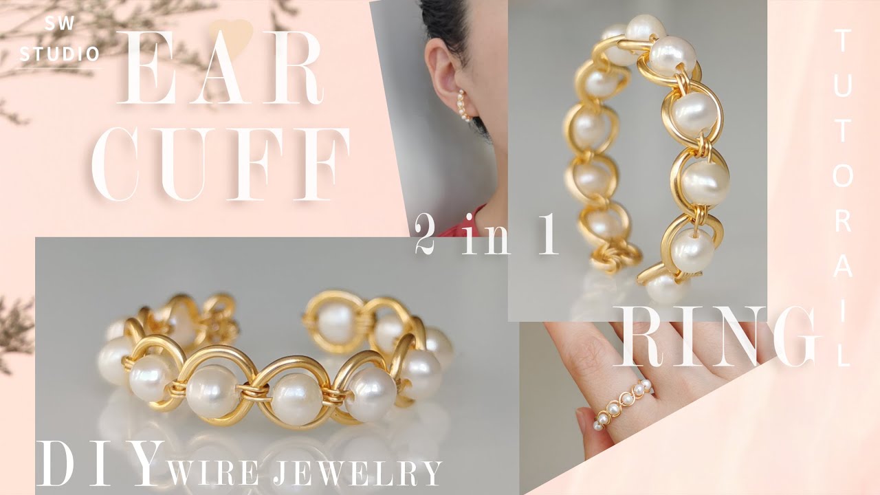 Ring and Earring Cuff/2 in 1 Jewelry/Easy Ring/Easy Earrings/Wire Wrap Ring Tutorial/How to make