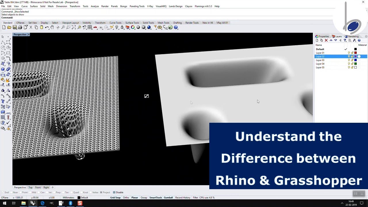 Difference between Rhino and Grasshopper
