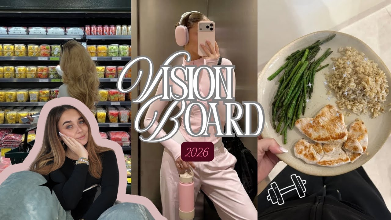 Vision board 2026 || mis propósitos del 2026 🏋🏼‍♀️🥦