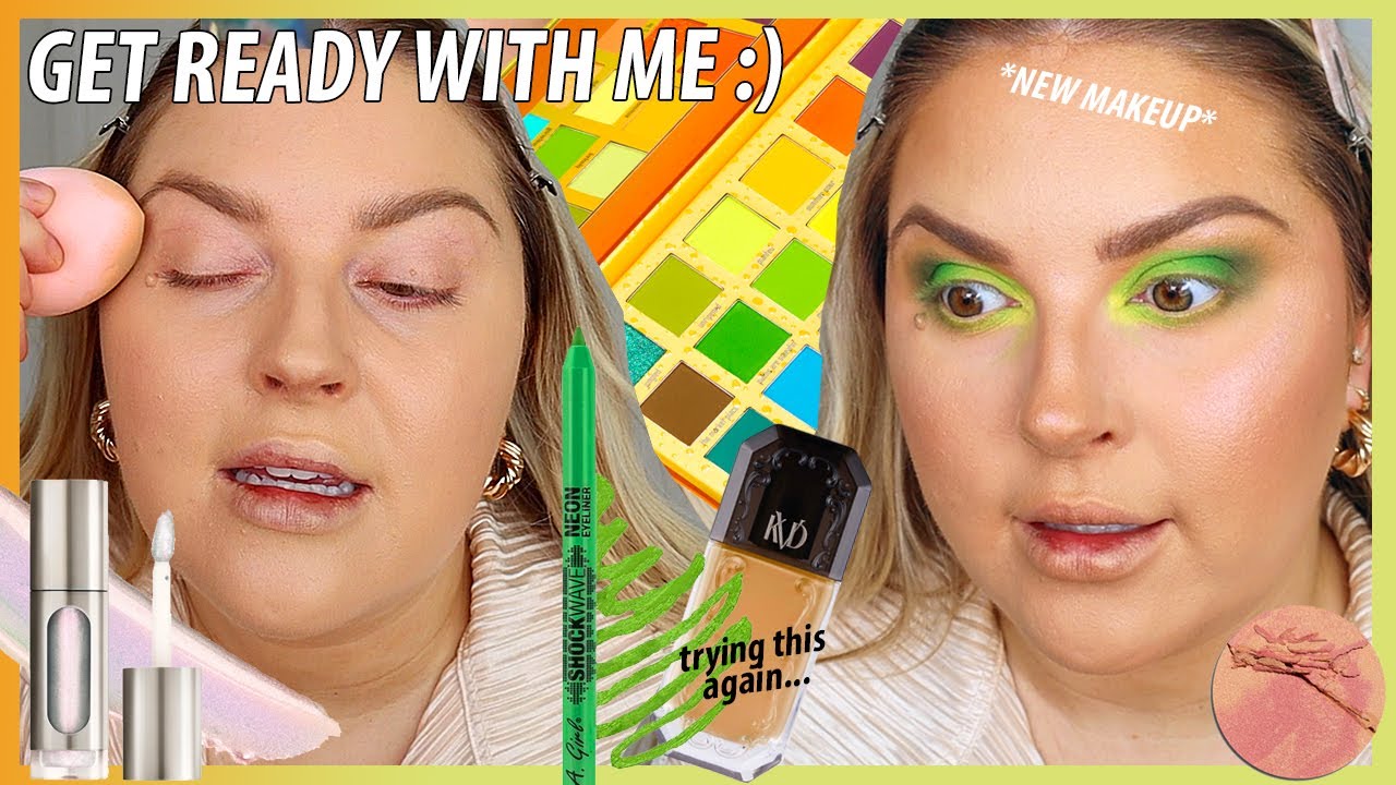 get ready with me 🤔 new makeup and trying the KVD foundation again....