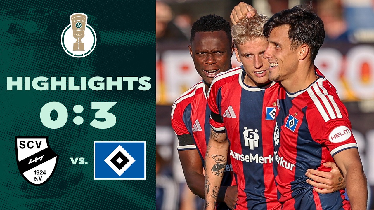 16-year-old scores for Hamburg! | SC Verl vs Hamburger SV 0-3 | Highlights | DFB-Pokal first round