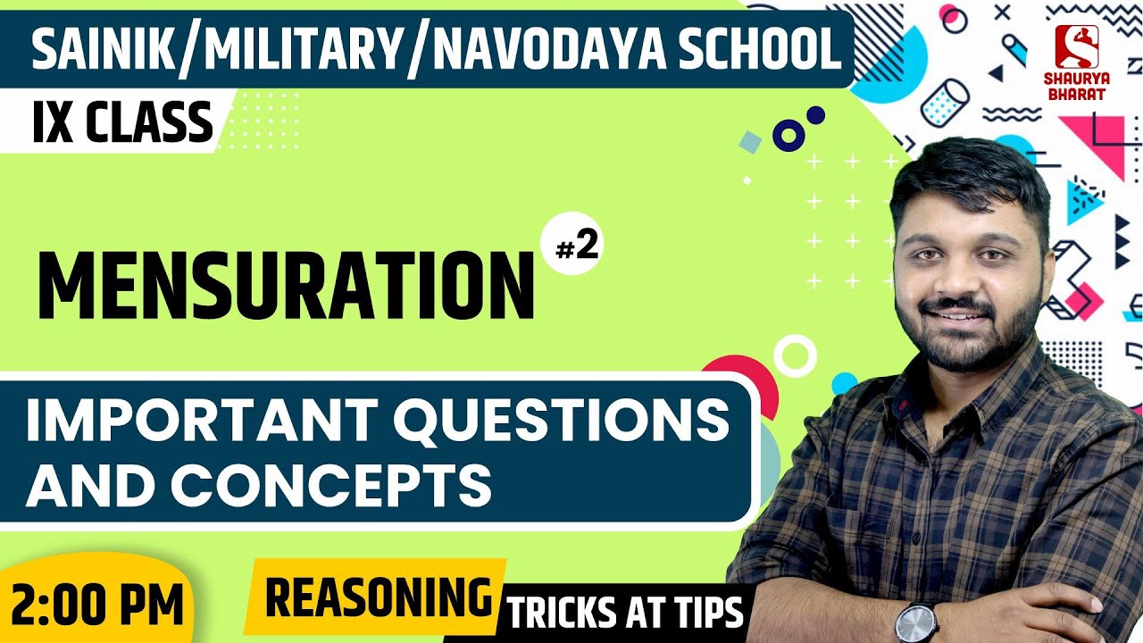 #64 Mensuration (2) | Maths Class for NAVODAYA /SAINIK/MILITARY (IX)| By Rishabh Sir