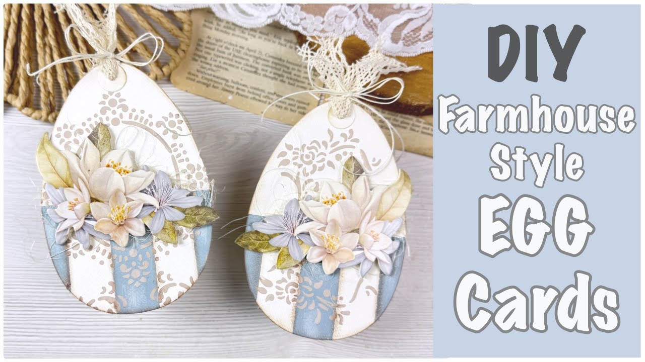 Farmhouse-Style Egg Cards | Mixed Media DIY Tutorial