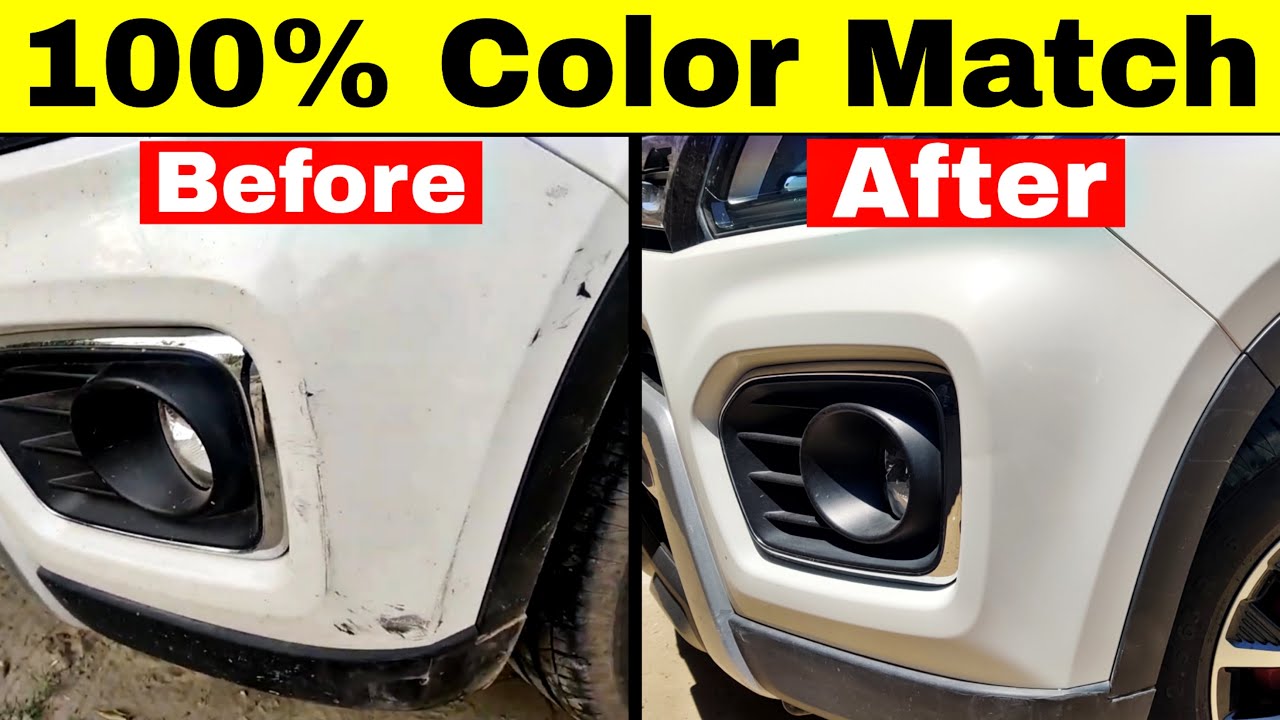 लग ही नहीं रहा कि गाड़ी पे पेन्ट हुआ है | Brezza Bumper Re-Painted | Mechanical jugadu