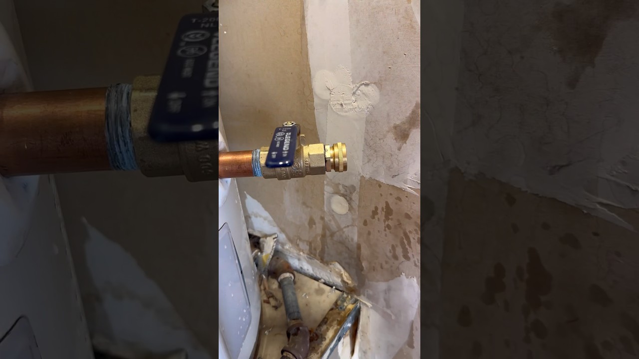 swapping a drain valve on a hot water heater