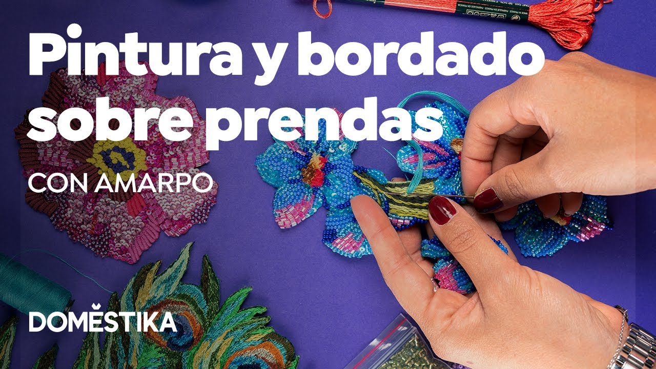 Diseño de moda: pintura y bordado sobre prendas - Curso online de Ana María Restrepo
