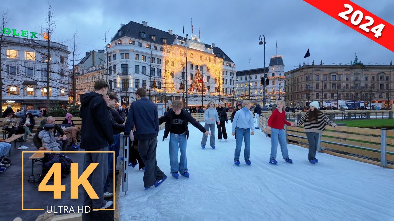Copenhagen, Denmark 🇩🇰 Winter Walk | Christmas | City Tour | 4K | København | Virtual Walking 2024