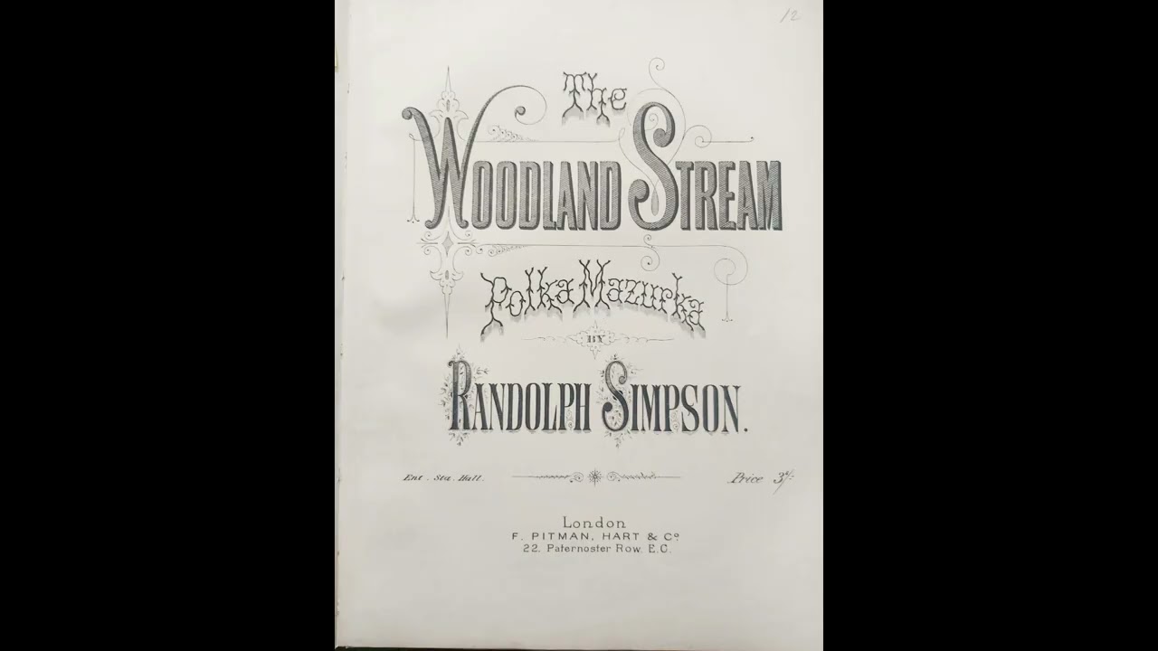 THE WOODLAND STREAM mazurka (Randolph Simpson) 1882