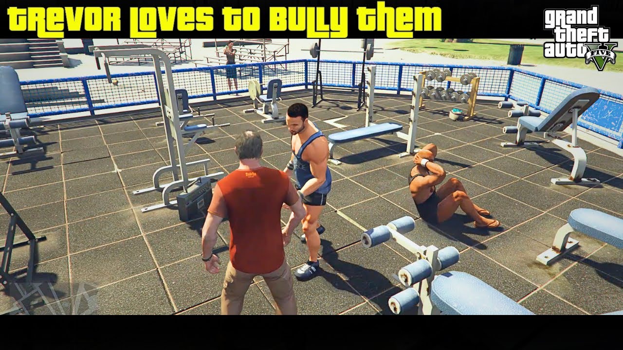 Trevor Starts Chaos at Santa Maria Beach Gym 🤣– GTA 5 Enhanced Gameplay