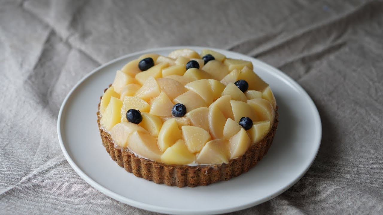 桃と紅茶とマスカルポーネのタルトの作り方【お菓子作り レシピ】