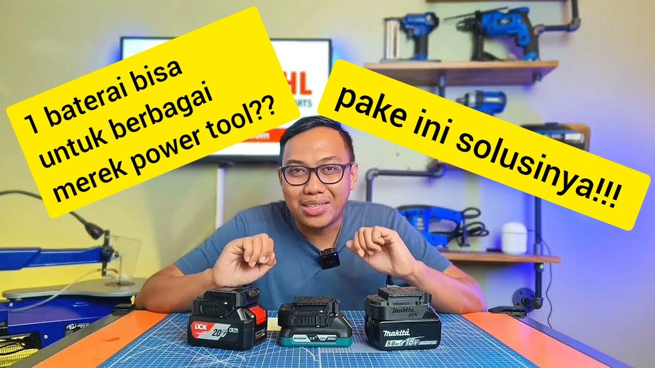 solusi hemat bisa pakai semua merek power tools dengan 1 jenis baterai!! || adapter baterai