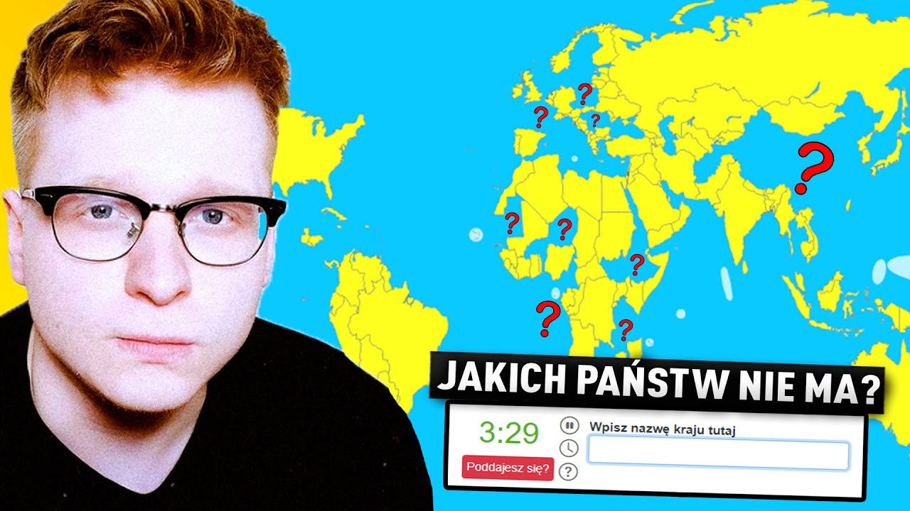 MAPA ŚWIATA ale USUNIĘTO 50 LOSOWYCH PAŃSTW