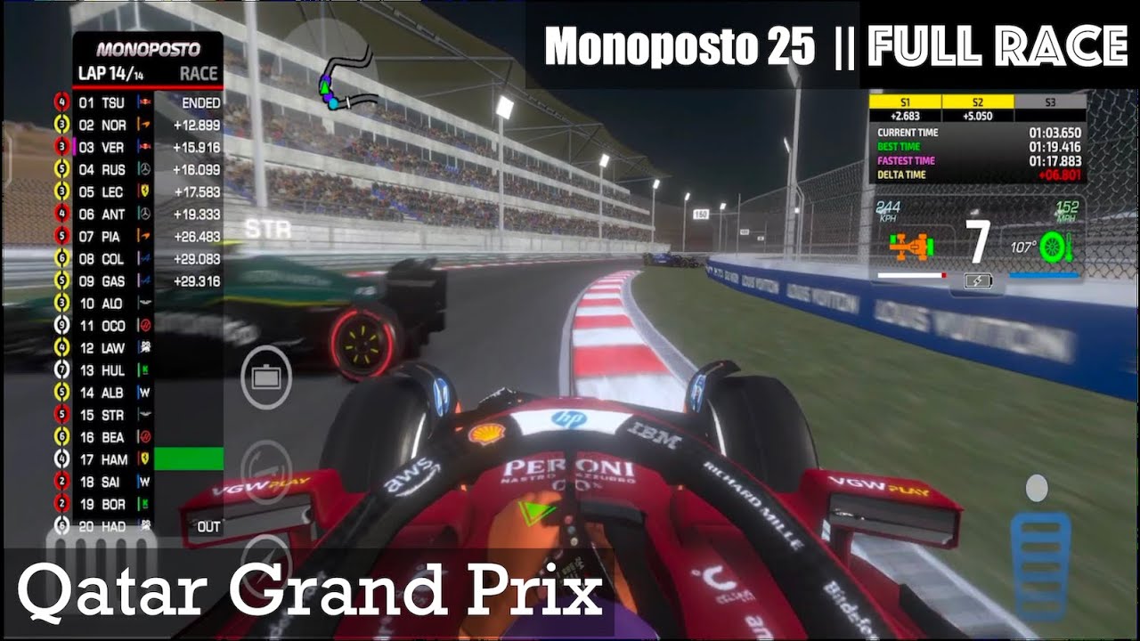 SO CLOSE!! | Qatar Grand Prix | Monoposto 2025: FULL RACE | Race 18 | 2025 Championship