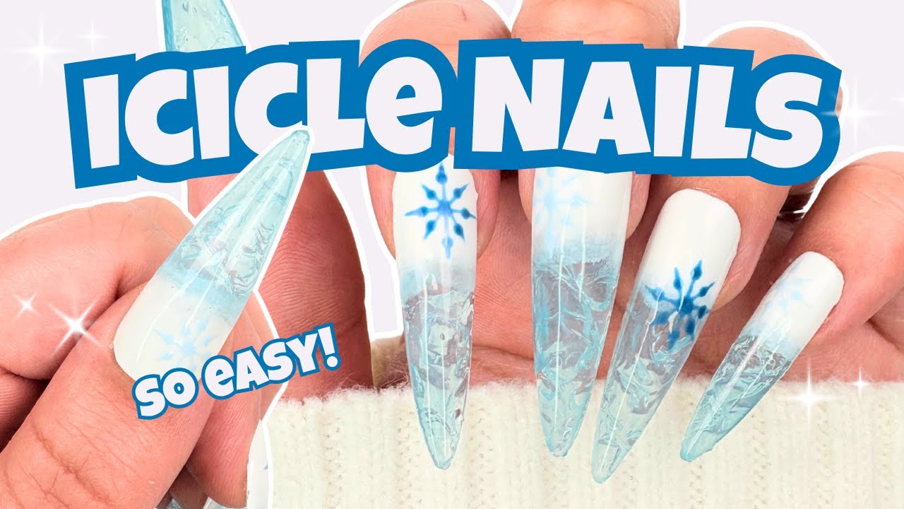 Beginner-Friendly Winter Icicle Nails 2026 | Press-Ons