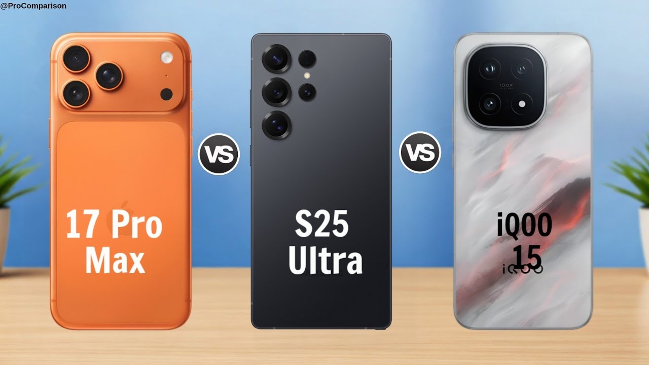 iPhone 17 Pro Max против Samsung Galaxy S25 Ultra против iQOO 15 || Полное сравнение