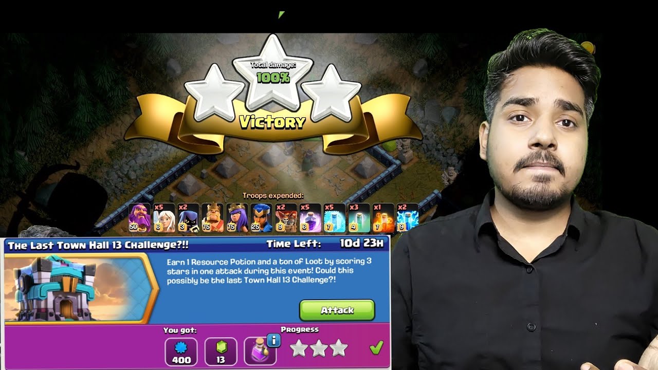 The last town hall 13 challenge Clash of Clans - COC