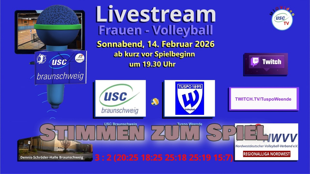 USC Braunschweig vs. Tuspo Weende am 14.02.2026 – Stimmen zum Spiel