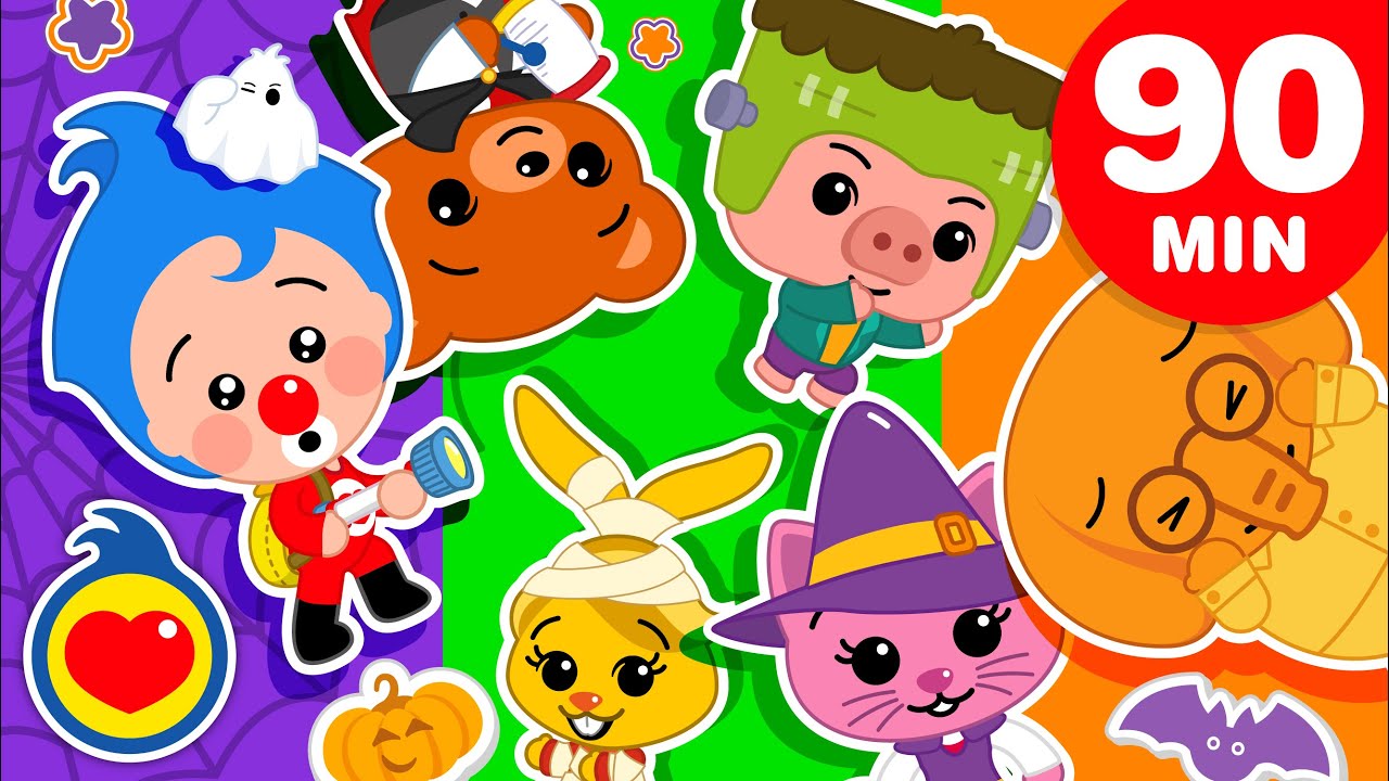 🐥 Plim Plim ♫ CARTOONS for Kids ♫ Full Episodes🎃It's Halloween🎃(90+ Min)