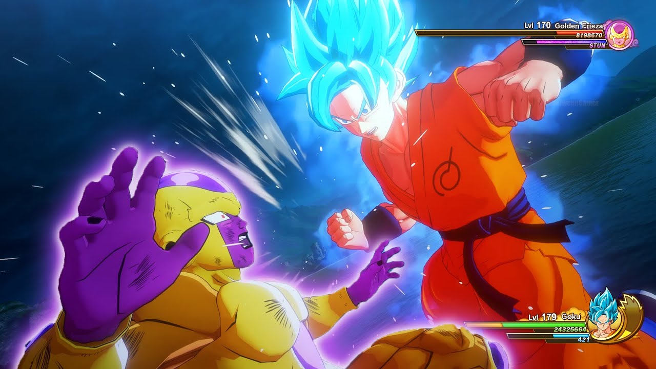 Dragon Ball Z: Kakarot - Супер Сайян, Синий Гоку и Веджета против Золотого Фризы. Битва с боссом ...