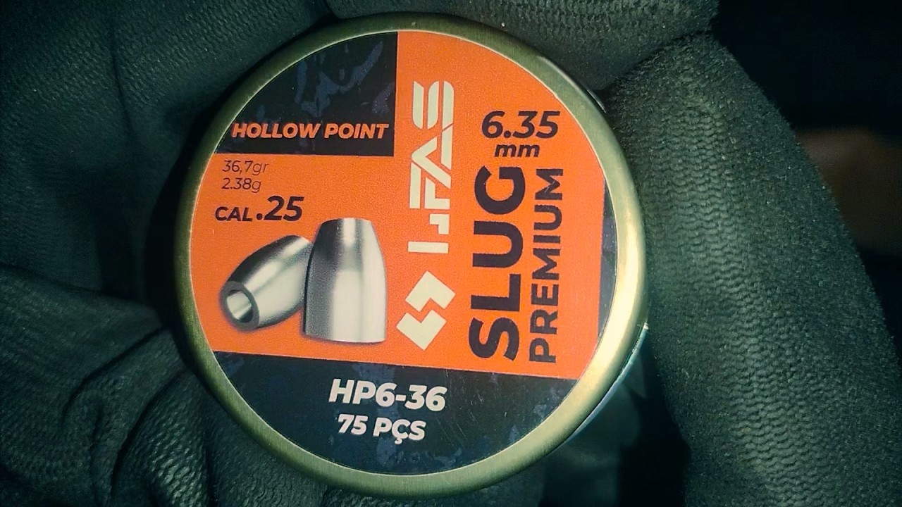 Beeman Raider 1332 Agrupamento e cronógrafo Chumbinho 6.35mm LFAS Slug Premium 36 grains