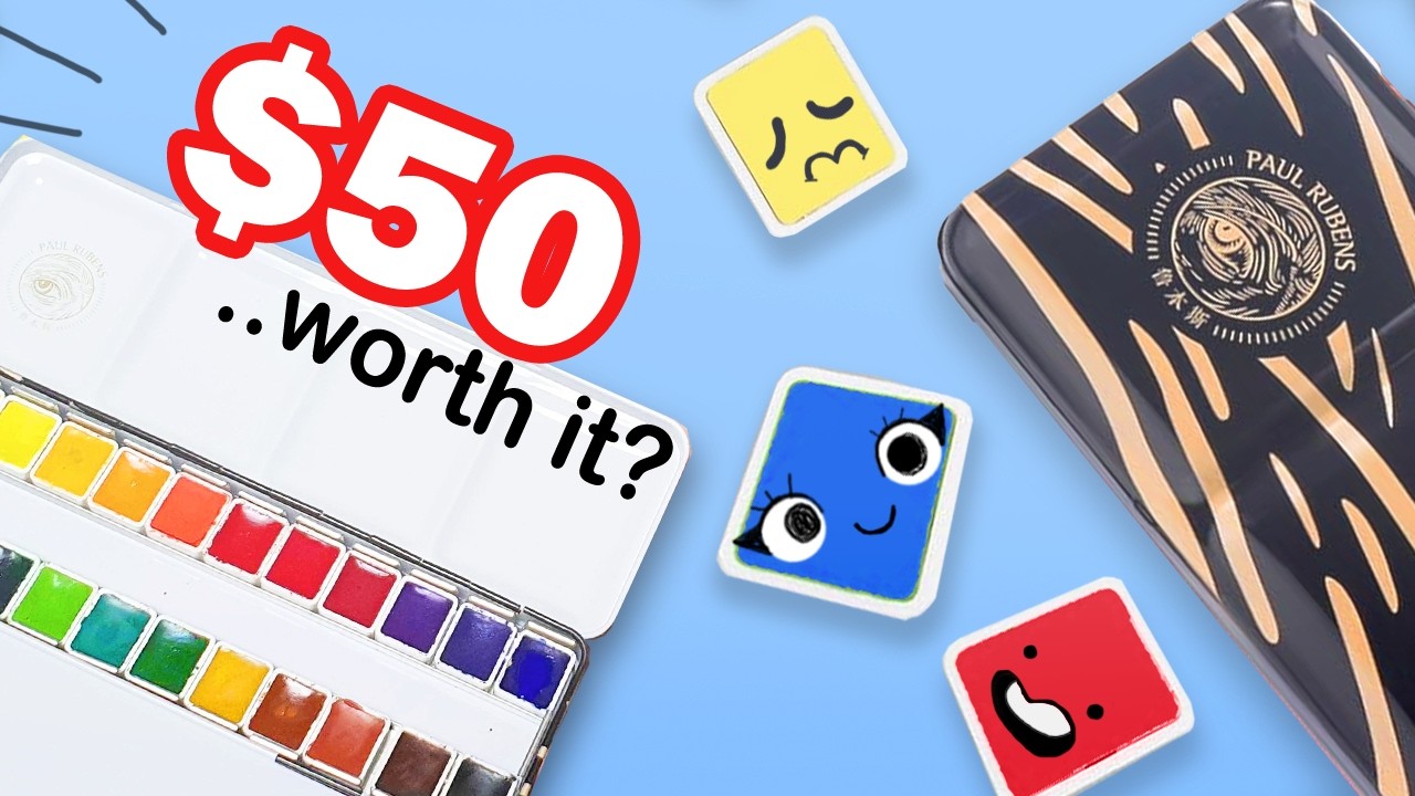Are These $50 Pro Grade Watercolors.. WORTH IT?! (Paul Rubens)
