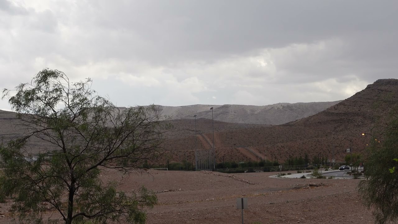 Rare Las Vegas Desert Rain | 1.5 Hours of Heavy Rain to Calm Skies (4K ASMR Ambience) No Talking