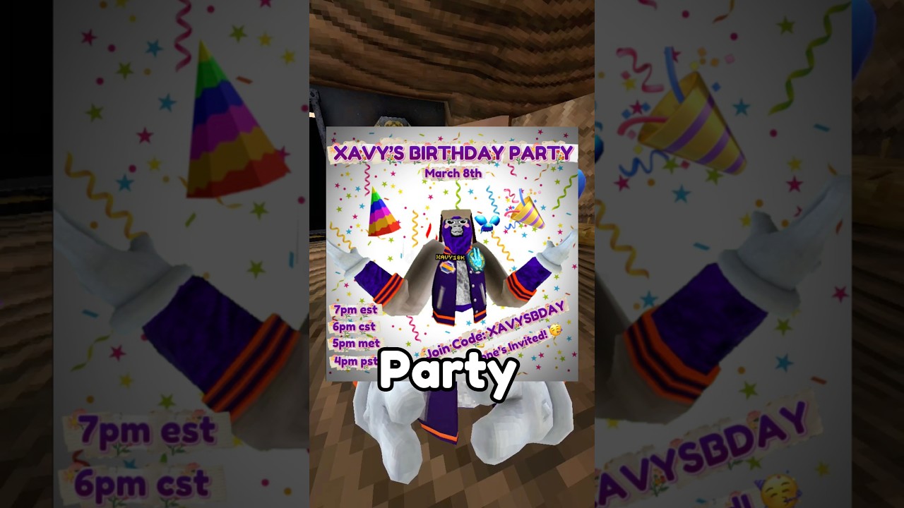 Я провожу собственное мероприятие? 👀🎉| #gorillatag #vr #gtag #gtcs #xavy4aa #XavysBDAY