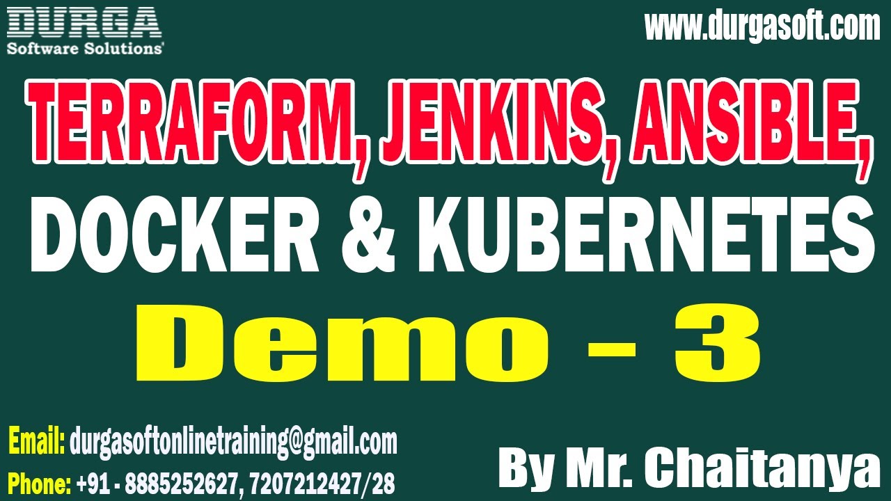 TERRAFORM, JENKINS, ANSIBLE, DOCKER & KUBERNETES tutorials || by Mr. Chaitanya