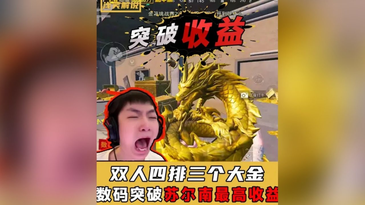 数码双人四排三个大金突破苏尔南最高收益记录 ‖ 数码金箱挑战得吃极品装备，却被小黑粉质疑“请演员”