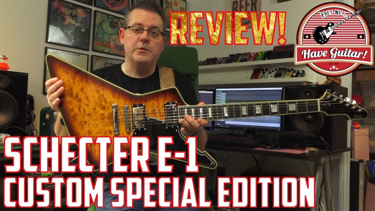 Schecter E-1 Custom Special Edition VSB (Guitar review)