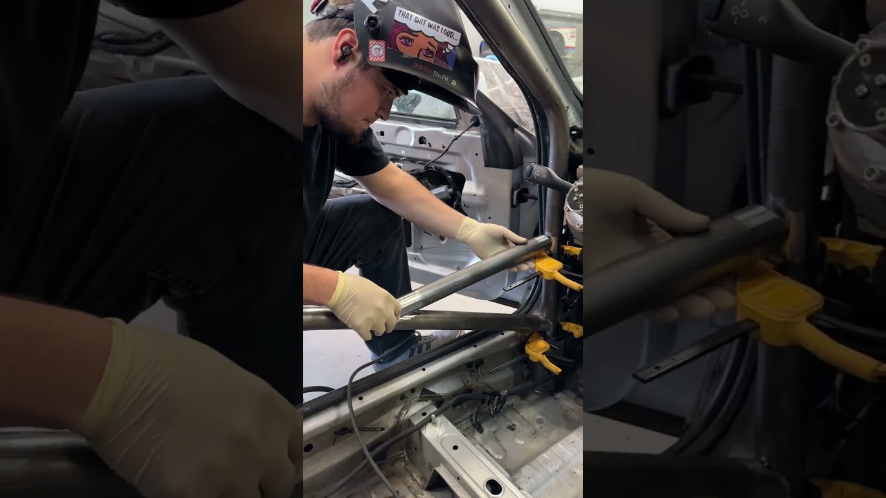 BMW E46 Full Roll Cage in 15 Seconds #shorts #Bmw #E46 #racecar #fabrication