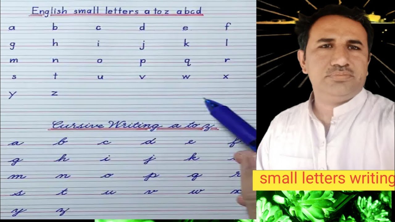 How can I write small English letters?How can I learn small abcd